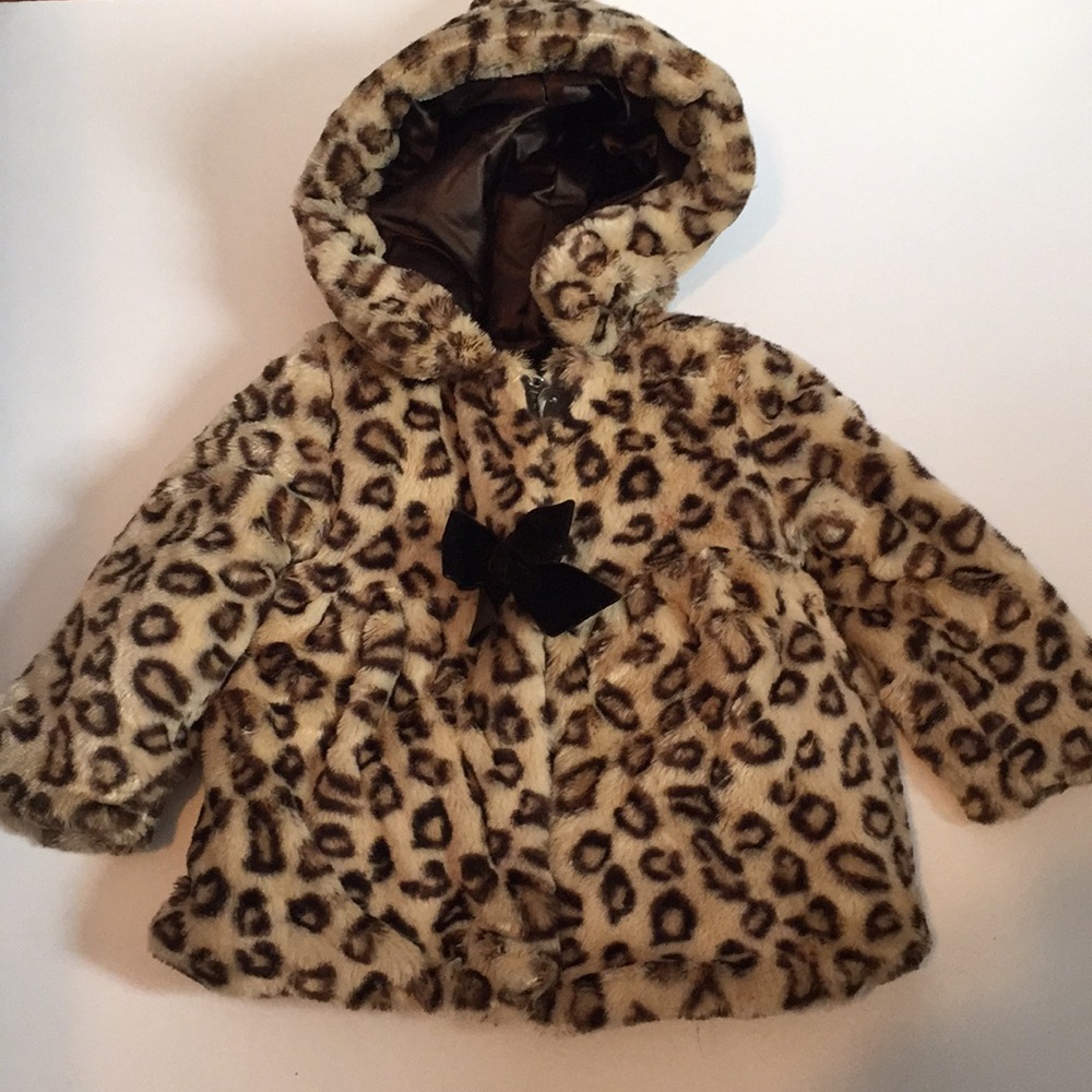 Pistachio girls leopard print coat